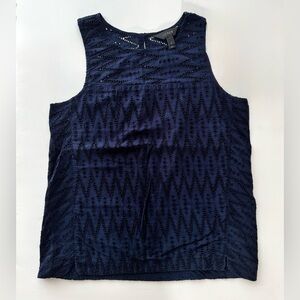 J Crew - Women's Cotton Eyelet Sleeveless Top Tank